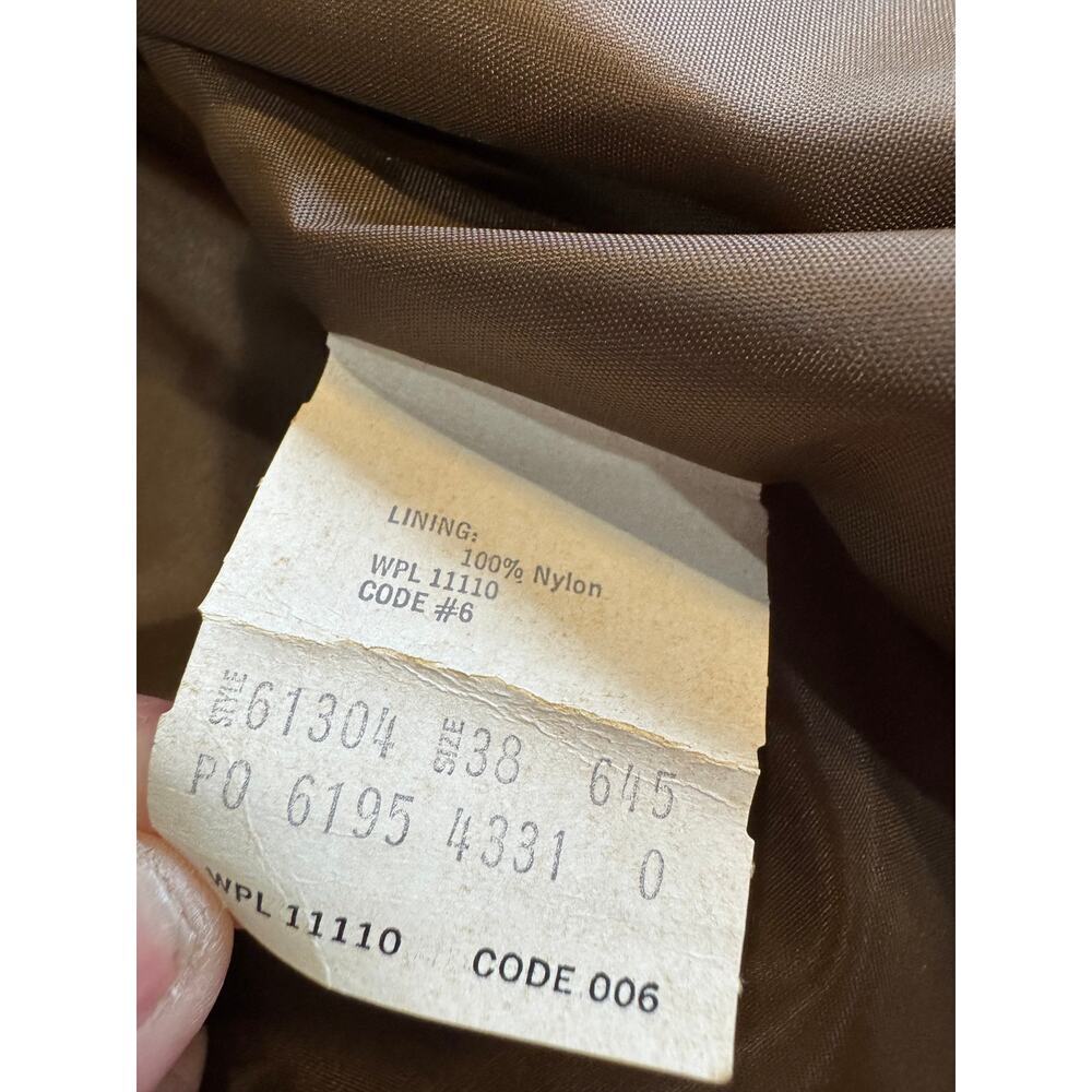 Vintage Sears The Leather Shop Leather Fringe Jacket Brown USA Western - Picture 16 of 16